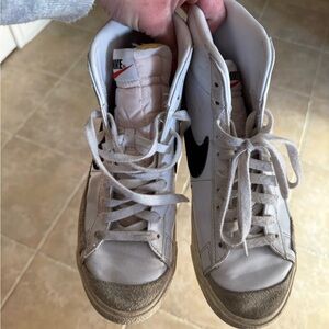 Nike Women's White and Black High-Top Sneakers